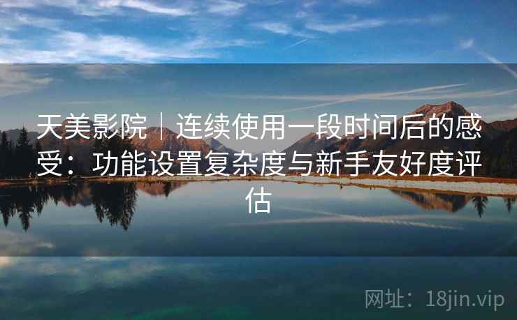 天美影院｜连续使用一段时间后的感受：功能设置复杂度与新手友好度评估