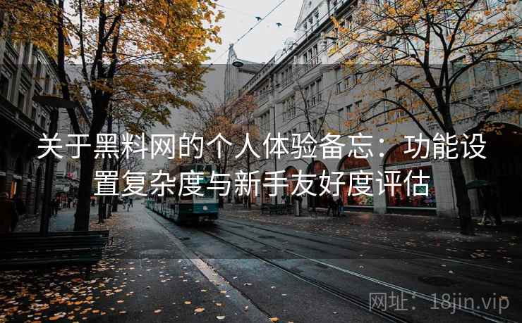 关于黑料网的个人体验备忘：功能设置复杂度与新手友好度评估