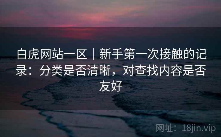 白虎网站一区｜新手第一次接触的记录：分类是否清晰，对查找内容是否友好  第1张