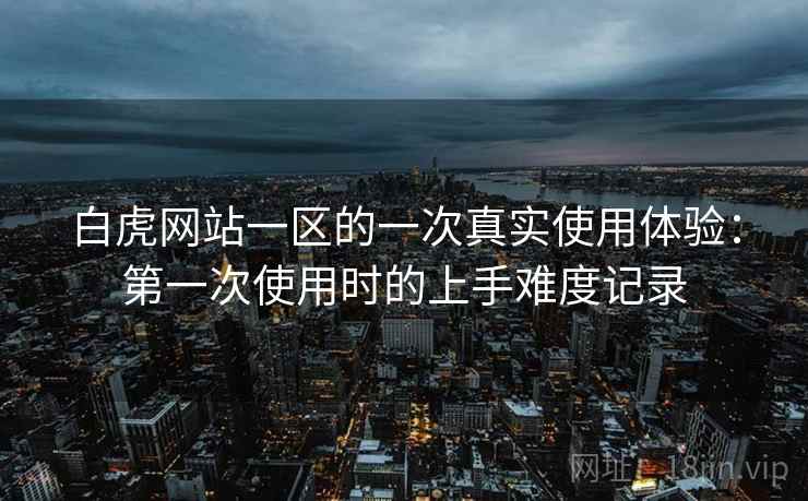 白虎网站一区的一次真实使用体验:第一次使用时的上手难度记录