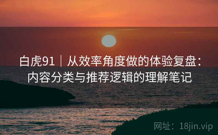 白虎91|从效率角度做的体验复盘:内容分类与推荐逻辑的理解笔记