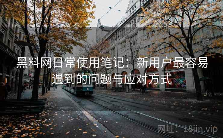 黑料网日常使用笔记:新用户最容易遇到的问题与应对方式