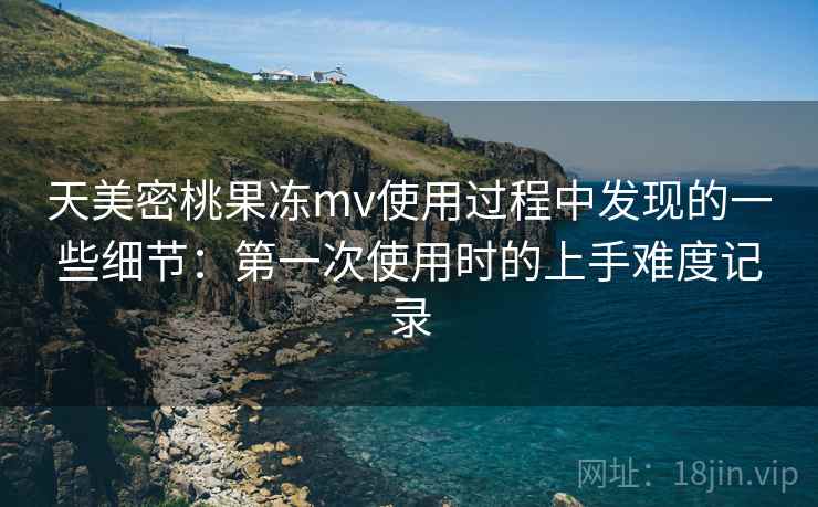 天美密桃果冻mv使用过程中发现的一些细节:第一次使用时的上手难度记录