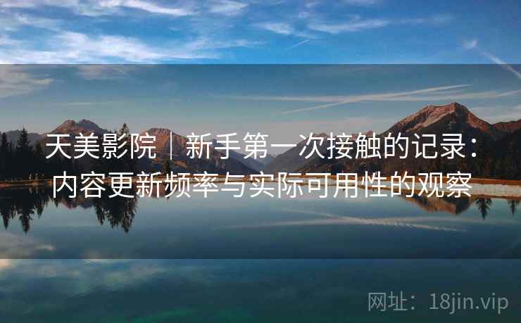 天美影院|新手第一次接触的记录:内容更新频率与实际可用性的观察