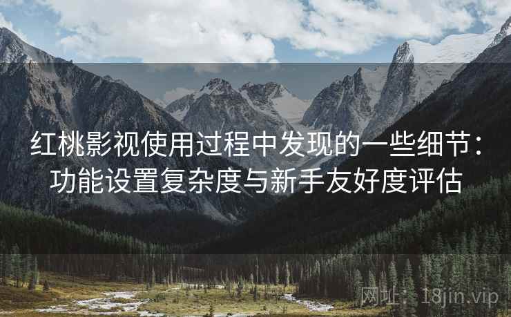 红桃影视使用过程中发现的一些细节:功能设置复杂度与新手友好度评估