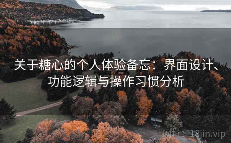 关于糖心的个人体验备忘:界面设计、功能逻辑与操作习惯分析
